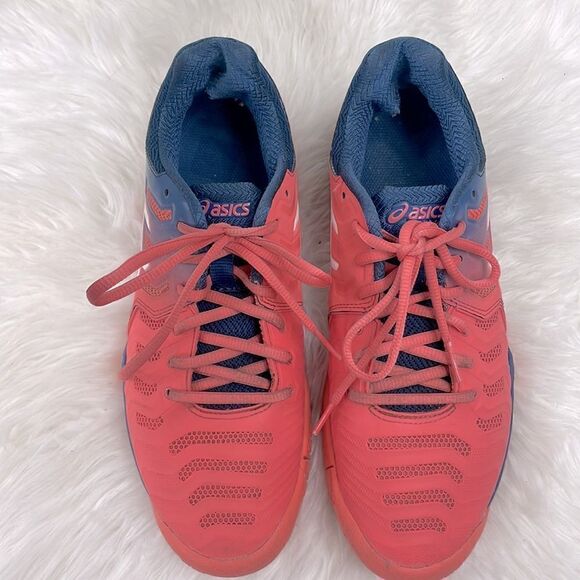 Asics gel resolution 7 | size 9.0 sneakers papaya / white / blue - Picture 4 of 11